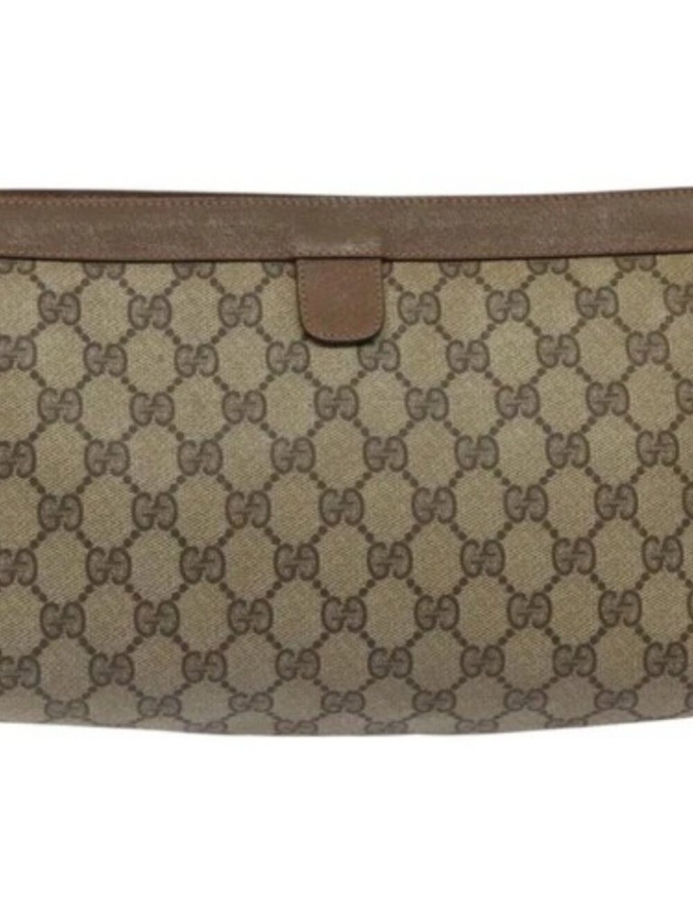 GUCCI GG Supreme Web Sherry Line Clutch Bag PVC Beige 89 01 033 Auth th5825 - Picture 2 of 15